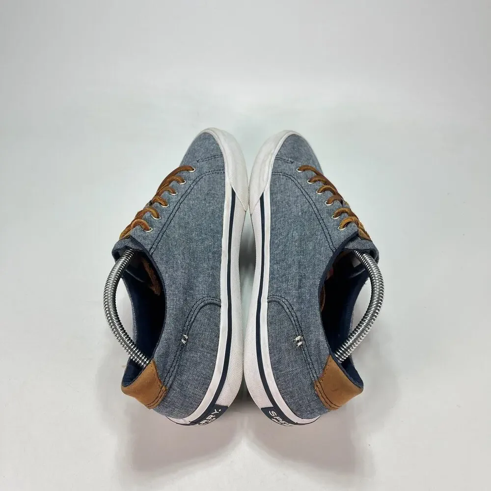 Sperry Striper II CVO Blue Canvas Classic Low Top Sneakers STS18298 Men's Sz 9.5